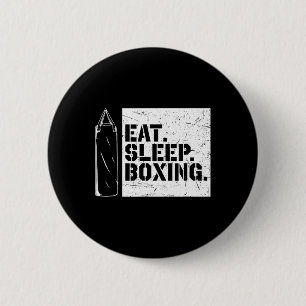 Bóton Redondo 5.08cm Boxing Day Eat Sleep Boxing Repetir Boxing Engraça
