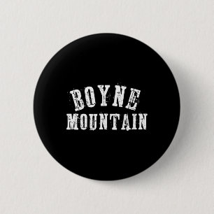 Bóton Redondo 5.08cm Boyne Mountain Rustic Bold Artisan Grungy Ski Skie