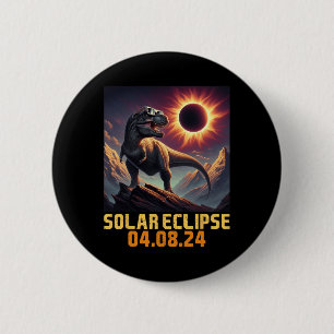 Bóton Redondo 5.08cm Boys T Rex Dinossauro Astronauta Total Eclipse Sol
