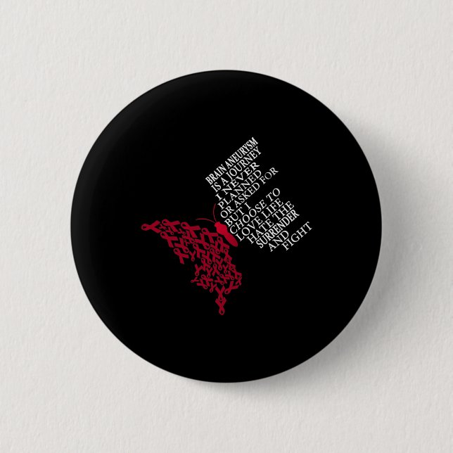 Bóton Redondo 5.08cm Brain Aneurysm Warrior 1 (Frente)