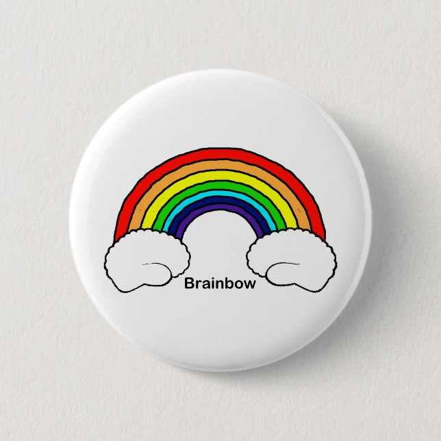 Bóton Redondo 5.08cm Brainbow (Frente)
