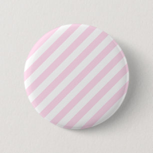 Bóton Redondo 5.08cm Branco e claro - listras cor-de-rosa