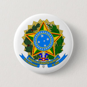 Bóton Redondo 5.08cm brasão de armas do país brasil símbolo emblema est