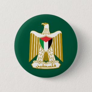 Bóton Redondo 5.08cm brasão de armas do país Palestina símbolo emblema
