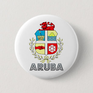 Bóton Redondo 5.08cm Brasão de Aruba