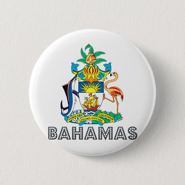 Bóton Redondo 5.08cm Brasão de Bahamas (Frente)