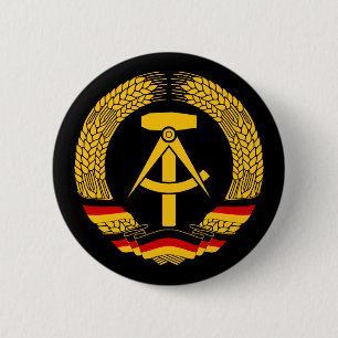 Bóton Redondo 5.08cm Brasão de East Germany/selo estado da alemanha