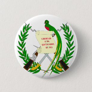 Bóton Redondo 5.08cm Brasão GT de Guatemala