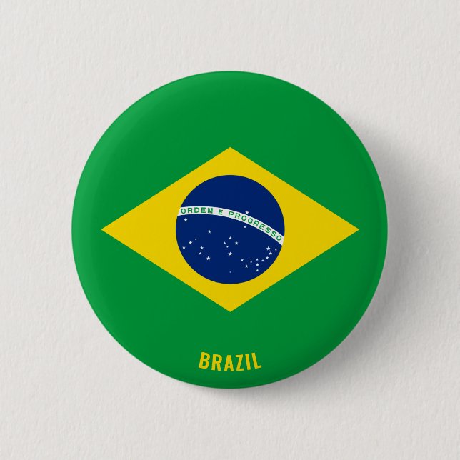 Bóton Redondo 5.08cm Brasil: Bandeira Patriótica (Frente)