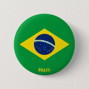 Bóton Redondo 5.08cm Brasil: Bandeira Patriótica