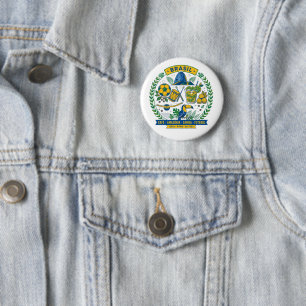 Bóton Redondo 5.08cm Brasil Culture Badge Cafe Samba Futebol Amazonia