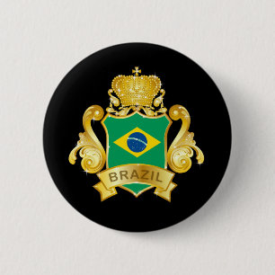 Bóton Redondo 5.08cm Brasil Dourado