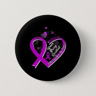 Bóton Redondo 5.08cm Brave Strong Resilient Fibromialgia Guerreira Awar