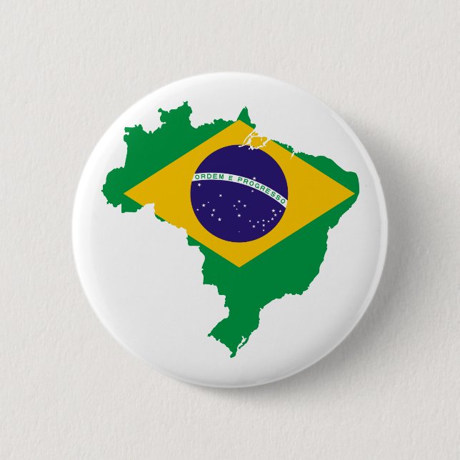 Bóton Redondo 5.08cm brazil flag map (Frente)