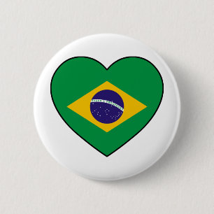 Bóton Redondo 5.08cm Brazil Heart Soccer
