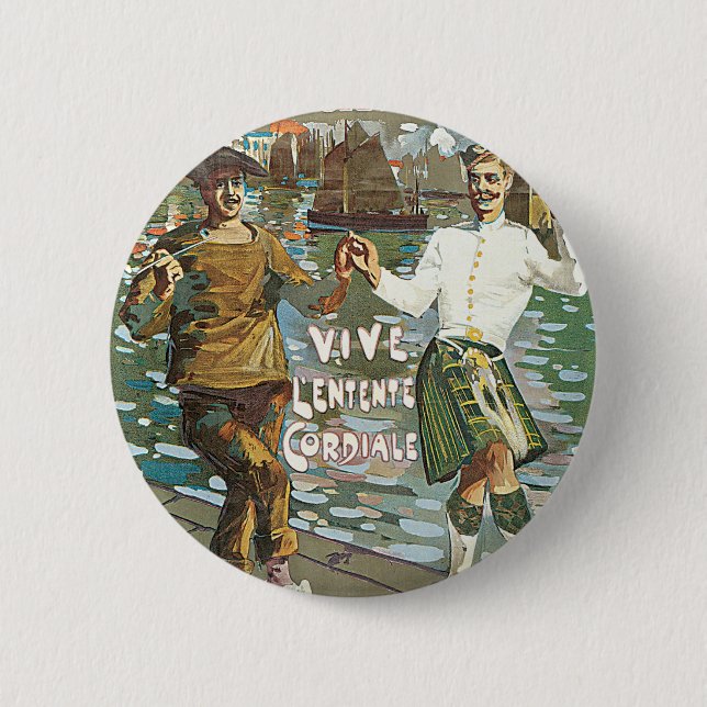 Bóton Redondo 5.08cm Brest á Londres 18 horas (Frente)