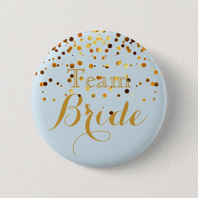 Bóton Redondo 5.08cm Bride da Equipe de Casamento de Foil com Folhas Do (Frente)