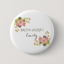 Bridesmaid Floral Watercolor Vintage Elegante Boho