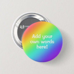 Bóton Redondo 5.08cm Bright Rainbow Personalized Button