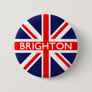 Bóton Redondo 5.08cm Brighton: Bandeira Britânica