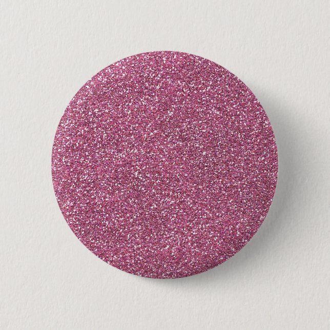 Bóton Redondo 5.08cm Brilhos cor-de-rosa brilhantes Glittery (Frente)