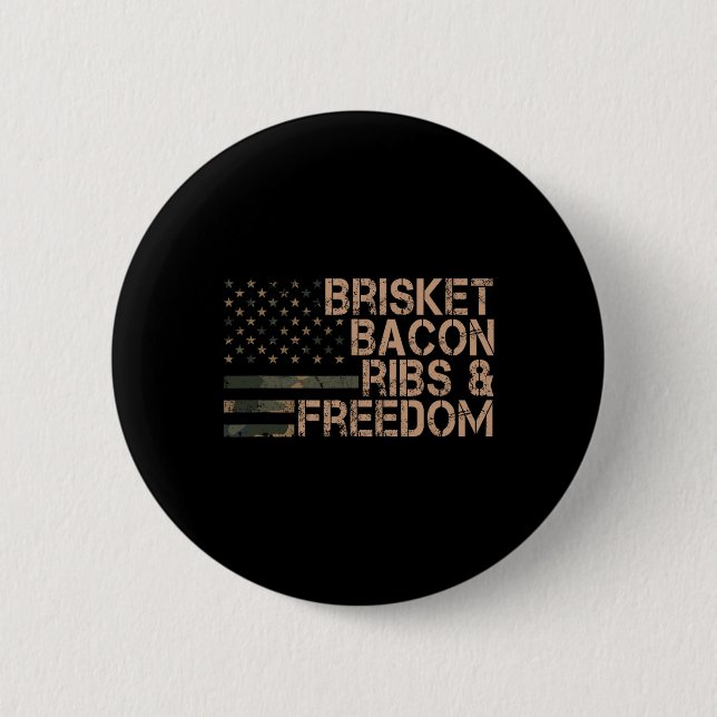 Bóton Redondo 5.08cm Brisket Bycon Ribes E Freedom Grill Churrasco Engr (Frente)