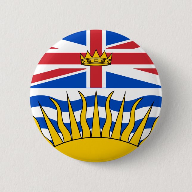 Bóton Redondo 5.08cm British Columbia Flag (Frente)
