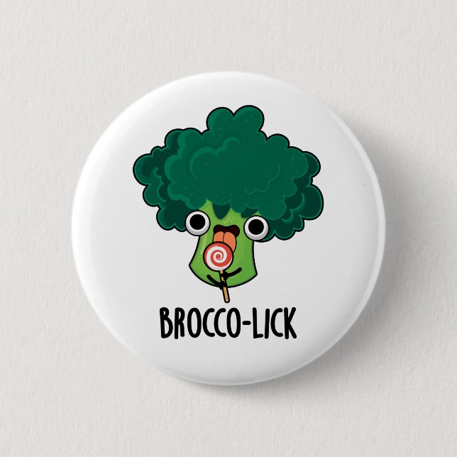 Bóton Redondo 5.08cm Brocco lambk Funny Veggie Broccoli Pun (Frente)