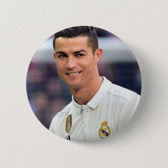 Bóton Redondo 5.08cm Broche de Cristiano Ronaldo (Frente)