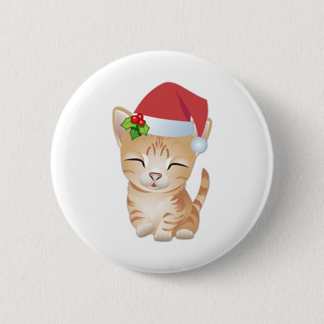 Bóton Redondo 5.08cm Broche do Pin do presente do gato do gatinho do (Frente)