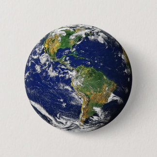 Bóton Redondo 5.08cm Broche Planeta Terra