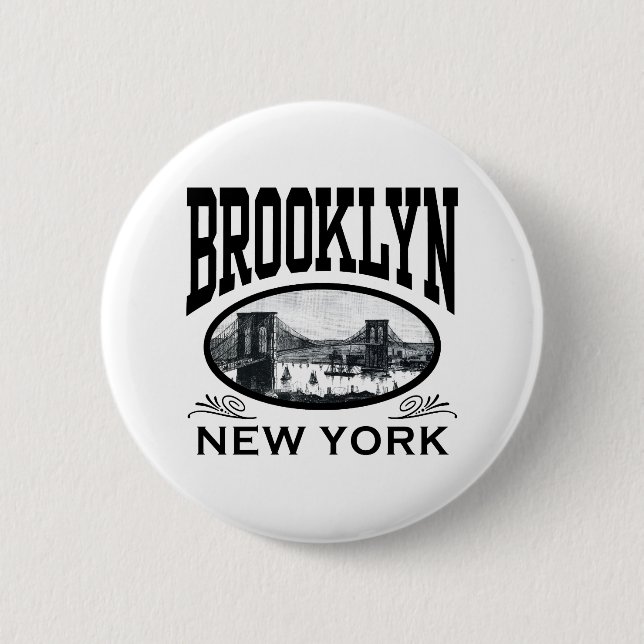 Bóton Redondo 5.08cm Brooklyn (Frente)