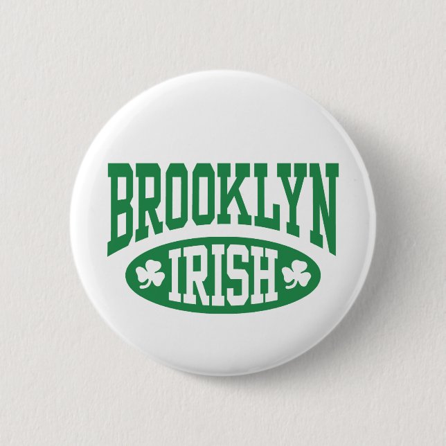 Bóton Redondo 5.08cm Brooklyn Irlandês (Frente)