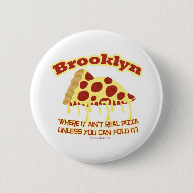 Bóton Redondo 5.08cm Brooklyn Pizza (Frente)