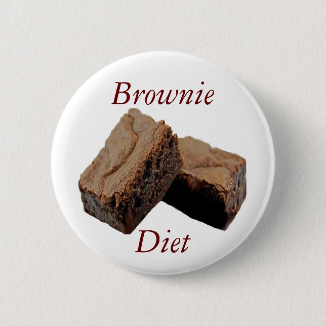 Bóton Redondo 5.08cm Brownie Diet (Frente)