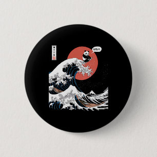 Bóton Redondo 5.08cm Bruh O Excelente Wave Kanagawa Engraçado Surfin Ja