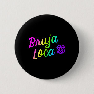 Bóton Redondo 5.08cm Bruxa Louca Louca Bruxa Divertida Halloween Latina
