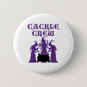 Bóton Redondo 5.08cm Bruxas do Halloween Medieval do Cackle Crew