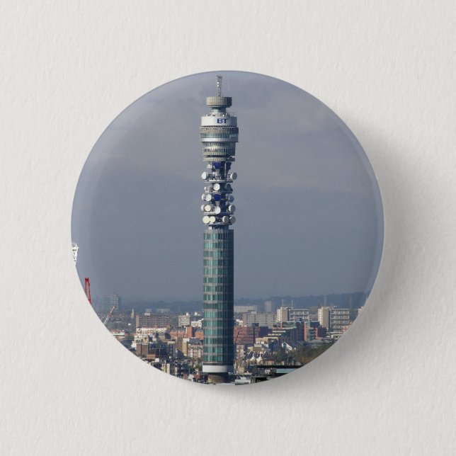 Bóton Redondo 5.08cm BT Tower, Londres, Inglaterra. (Frente)