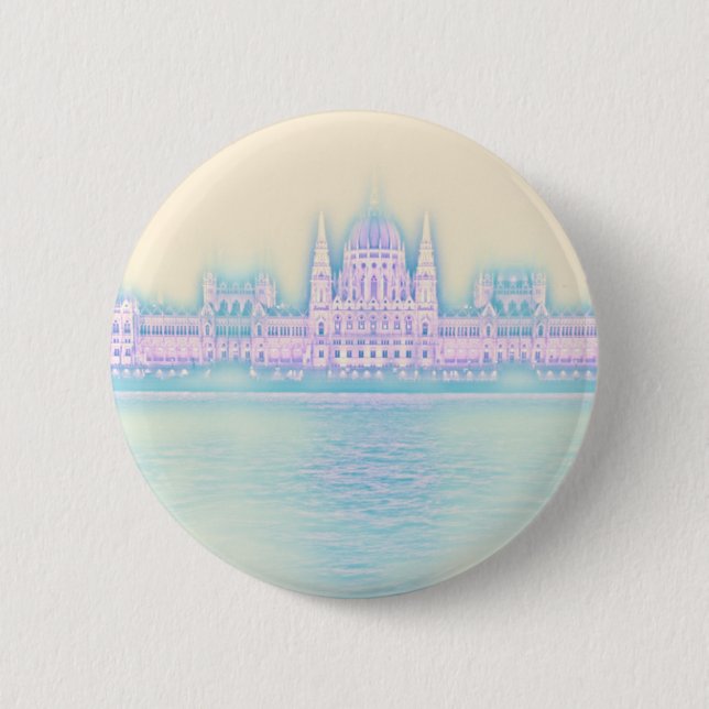 Bóton Redondo 5.08cm Budapest Parlamento Building Hungria (Frente)