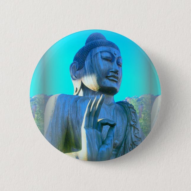 Bóton Redondo 5.08cm buddha azul (Frente)