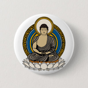 Bóton Redondo 5.08cm Buddha Dhyana Mudra
