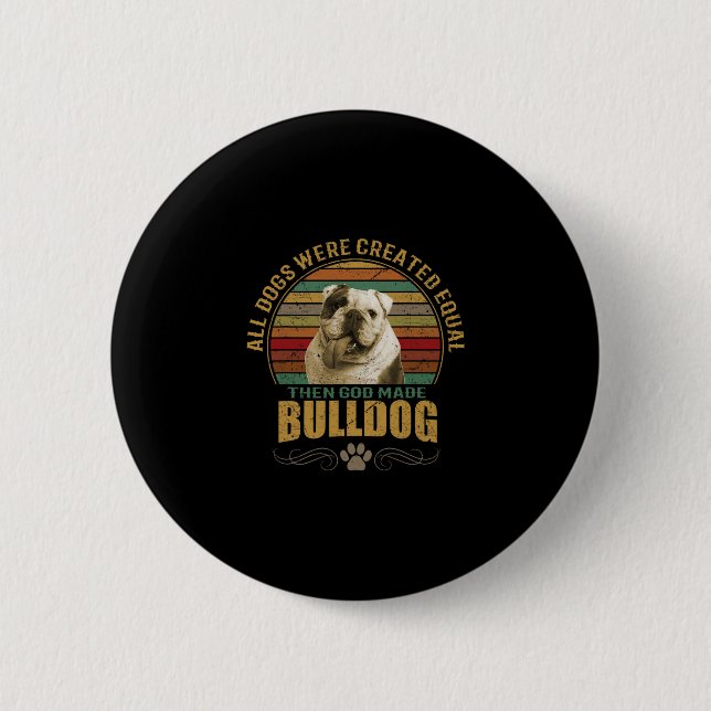 Bóton Redondo 5.08cm Bulldog criado (Frente)