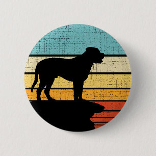 Bóton Redondo 5.08cm Bullmastiff Retro Vintage Dog Puppy Proprietário