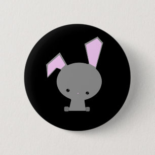 Bóton Redondo 5.08cm Bunny Button Pin Kawaii Cute