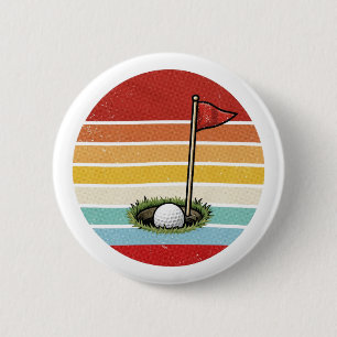 Bóton Redondo 5.08cm Buraco de Bola de Golfe Vintage
