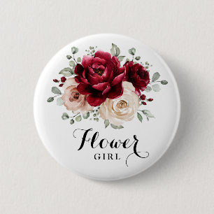 Bóton Redondo 5.08cm Burgundy Champagne Ivory Mauve Rosa