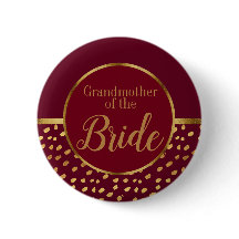 Burgundy e Dourado Avó da Noiva Casamento