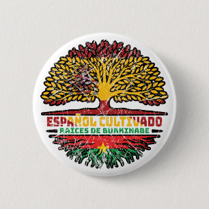 Bóton Redondo 5.08cm Burkina Faso Burquinabê Espanhol Espanha Raízes da