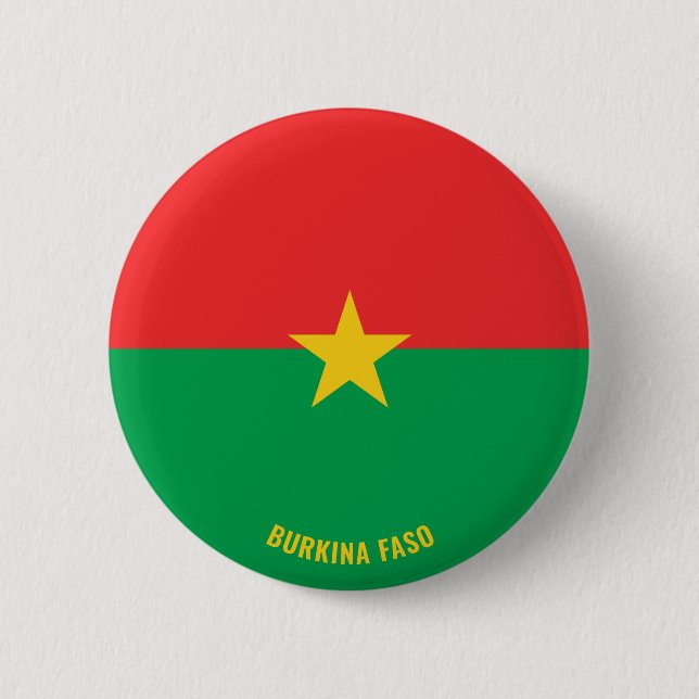 Bóton Redondo 5.08cm Burkina Faso Flag Cute Patriótico (Frente)